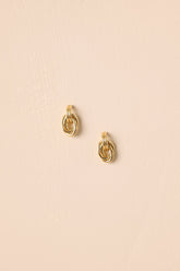 Better This Way Interlocking Gold Hoop Earrings