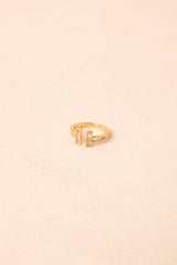 Almost There Gold & Crystal Open Band Ring