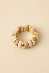 A Hint of Glow Blush Pink Multi Beaded Statement Bracelet