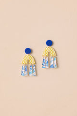A World Of Wonder Blue Geometric Drop Earrings