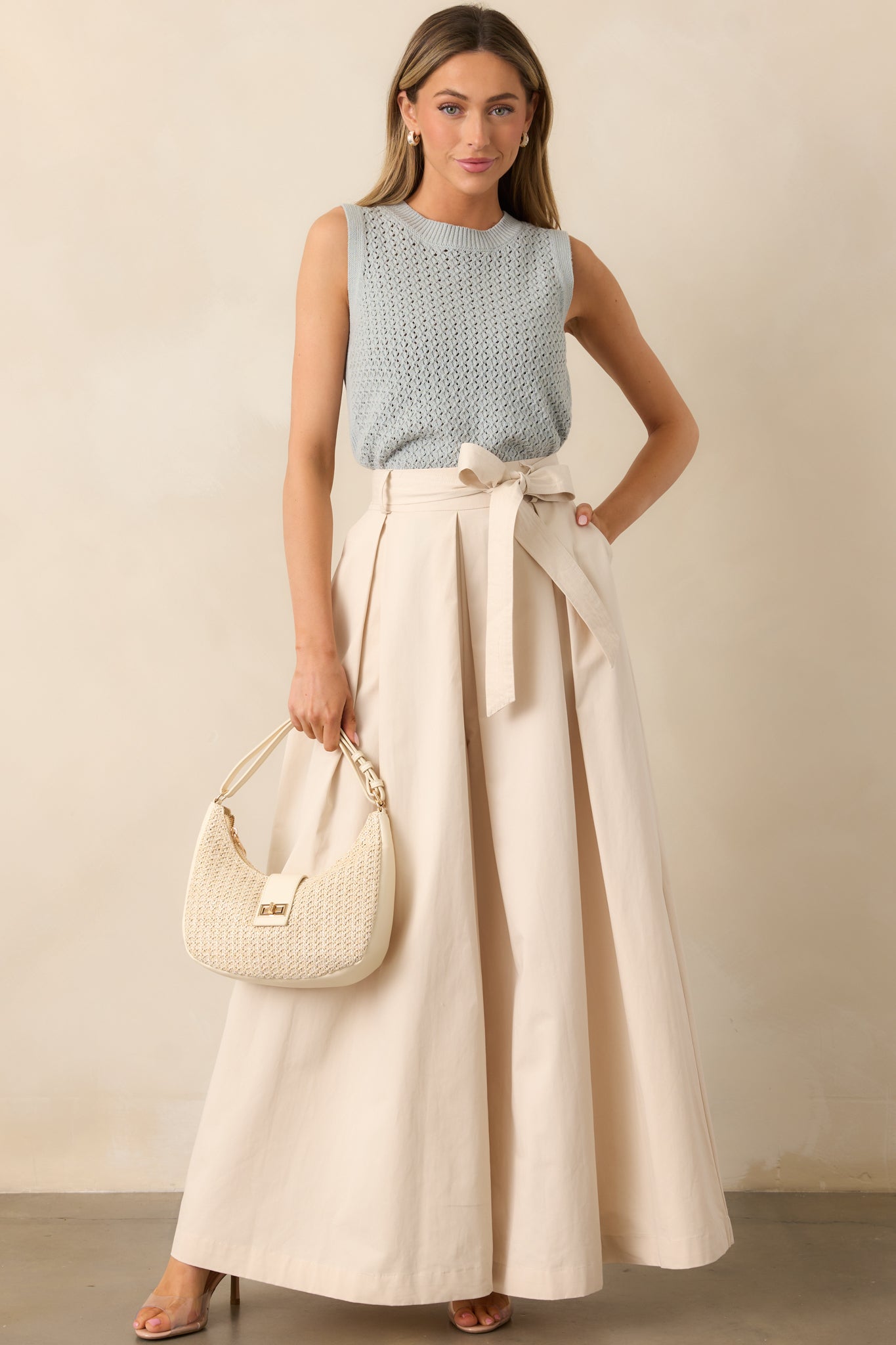 Better Than Ever Sage Green Knit Sleeveless Top