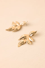Among the Vines Gold Leaf Drop Earrings