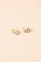 A Promise Kept Gold Rhinestone Embellished Hoop Earrings