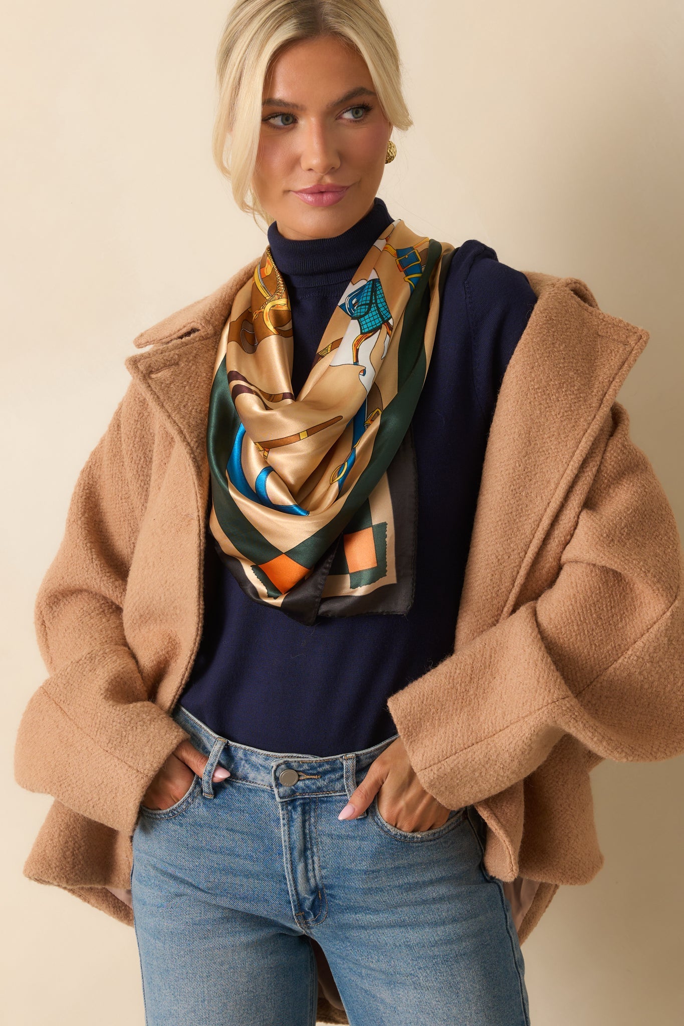 All I Could Ask Camel Brown Single Breasted Wool Blend Coat