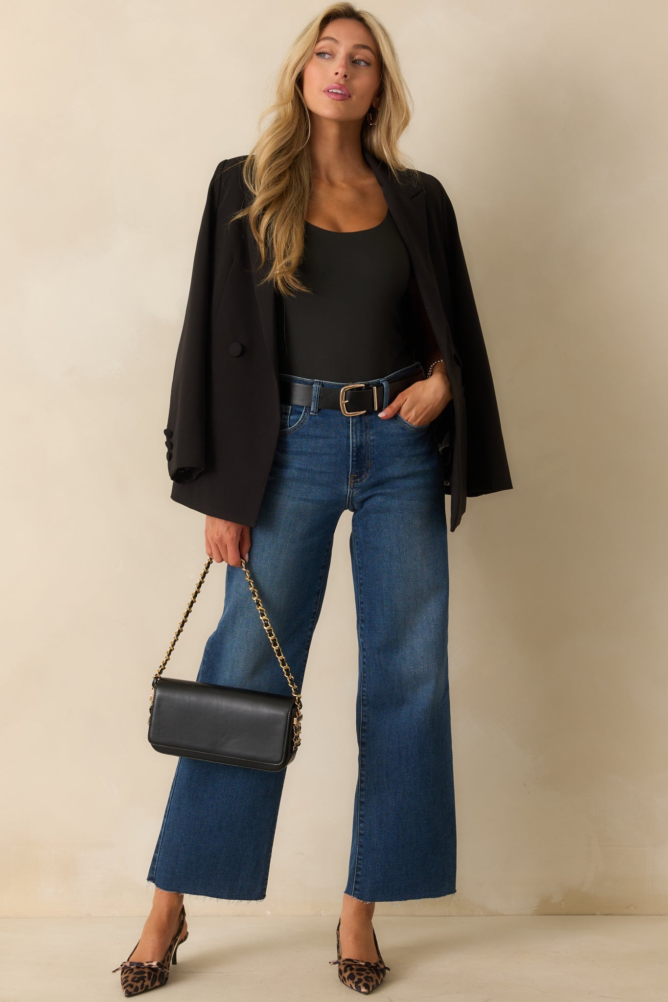 Always On Time Dark Wash Straight Leg Jeans