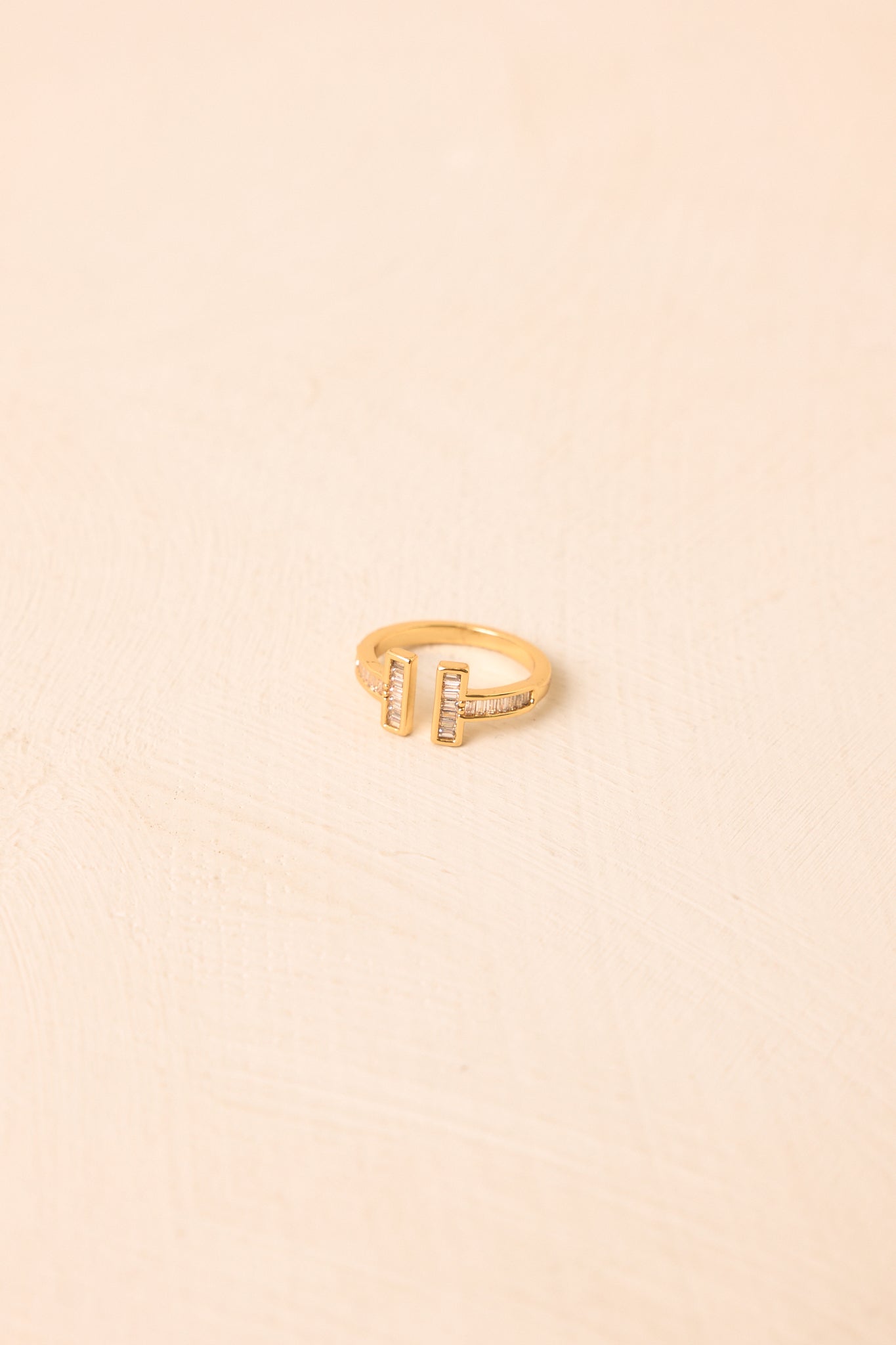 Almost There Gold & Crystal Open Band Ring