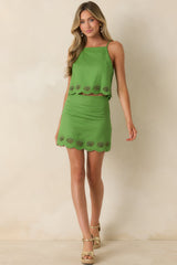 ASTR The Label Taniya Green Mini Skirt