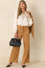A Delicate Balance Ivory Lace Cuff Blouse
