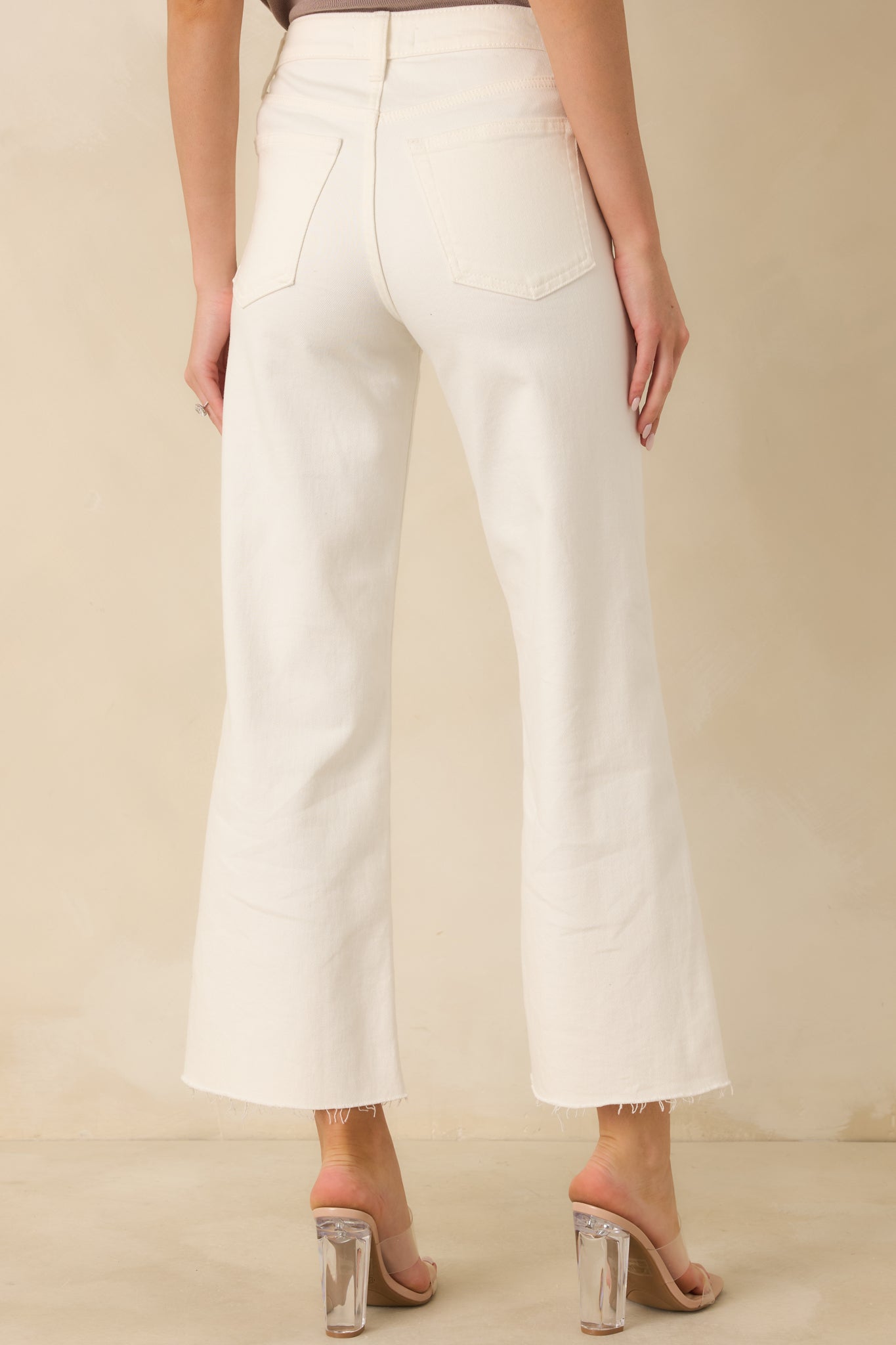 Already On It White Wide Leg Jeans
